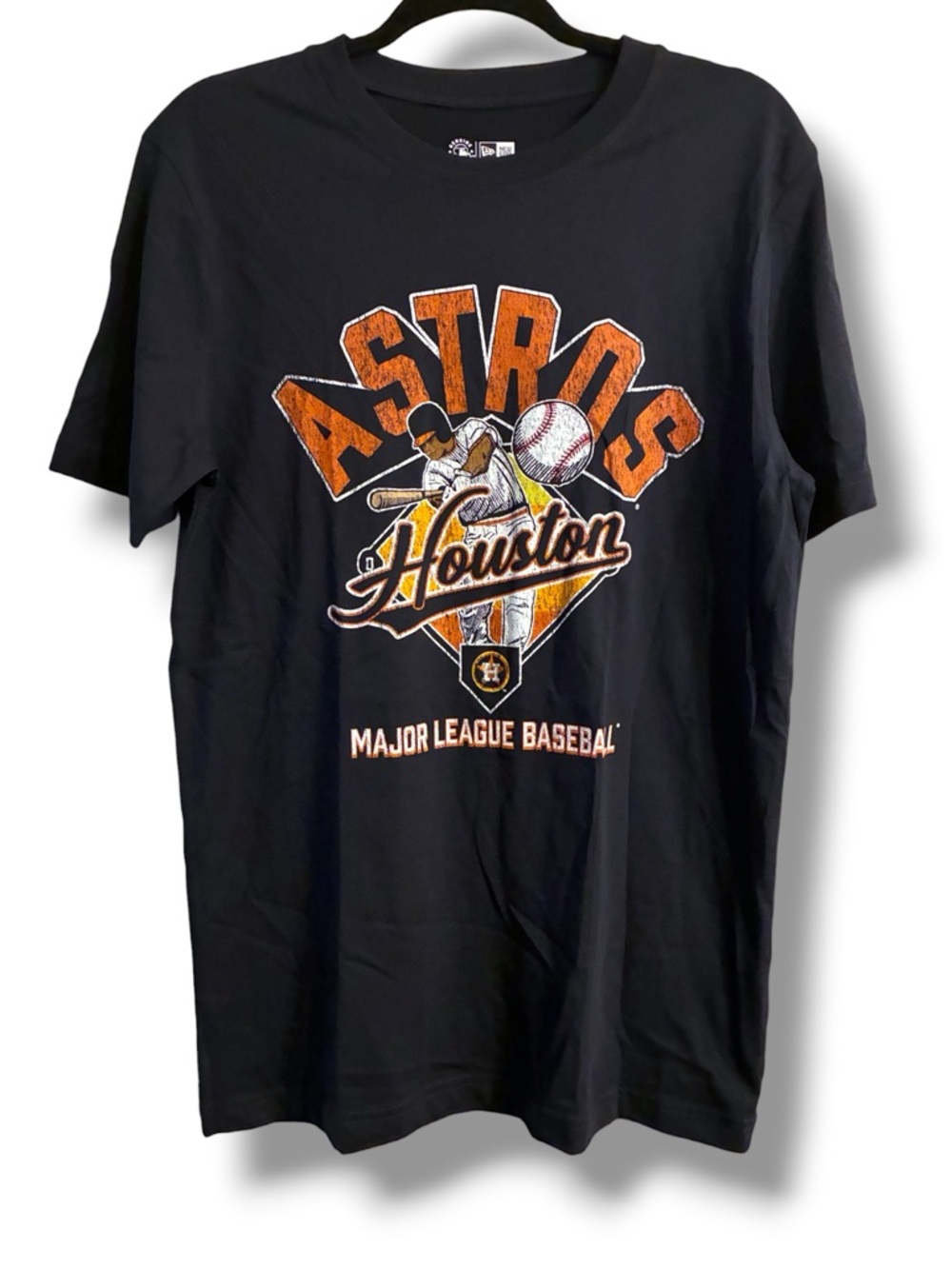⚾ Houston Astros New Era T-Shirt Men’s Medium Black MLB Graphic Tee
